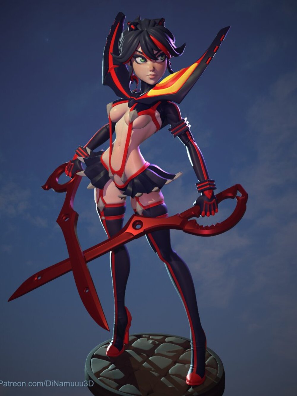 Ryuko Matoi from Kill la Kill Resin Statue Part Kit